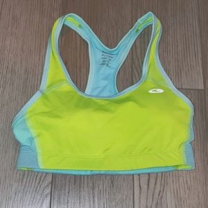Champion neon yellow and mint sports bra